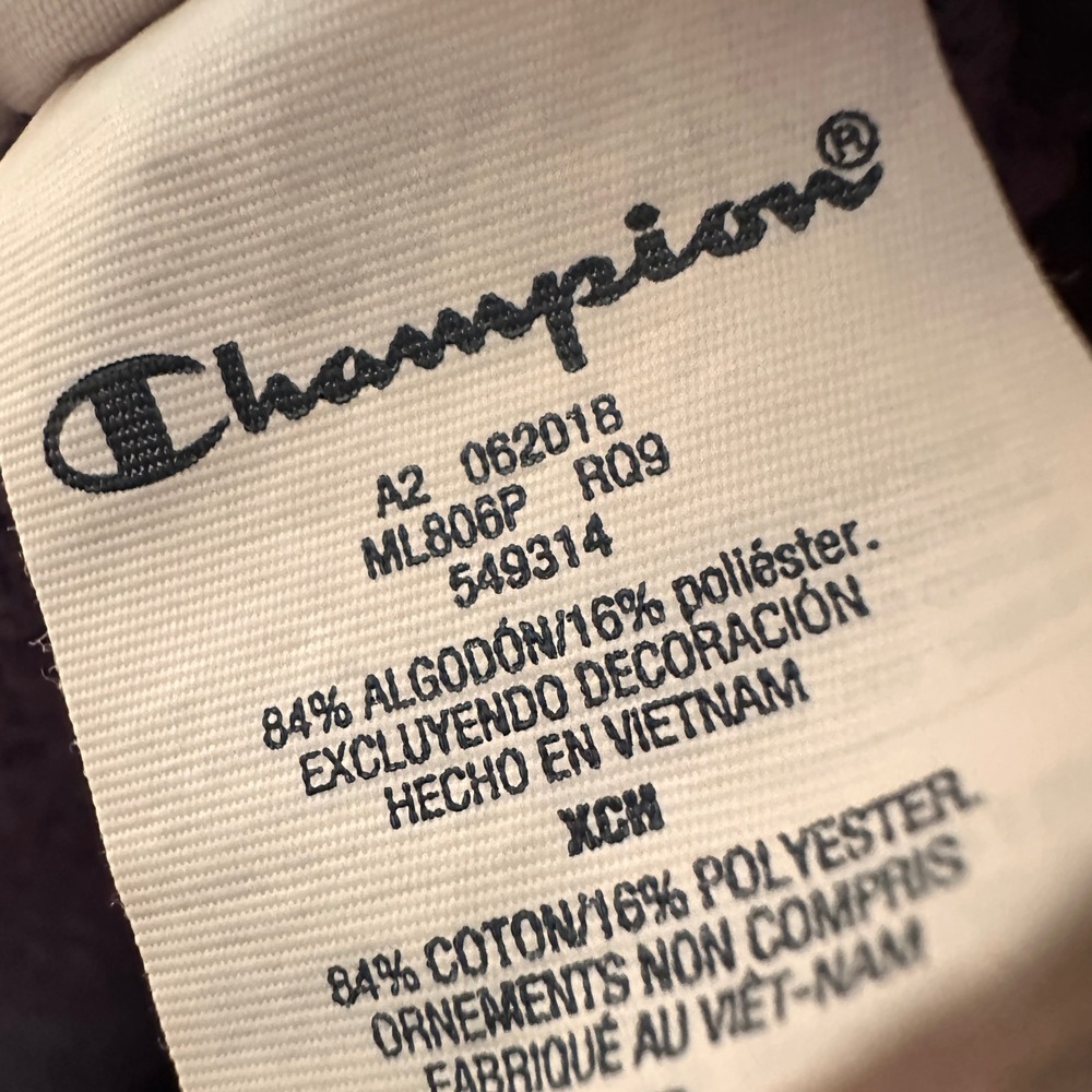 Champion Shorts Reverse Weave Navy Blue Script Logo Print XS Women Activewear - Picture 7 of 7